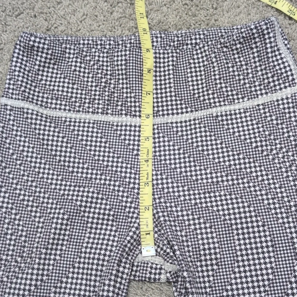 Athleta Girl High Rise Chit Chat Flare Workout Pants Houndstooth Checkered Sz 14